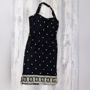 NEXT vintage black dress with beautiful print.